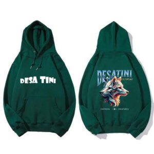 Desatini Green Wolf Hoodie