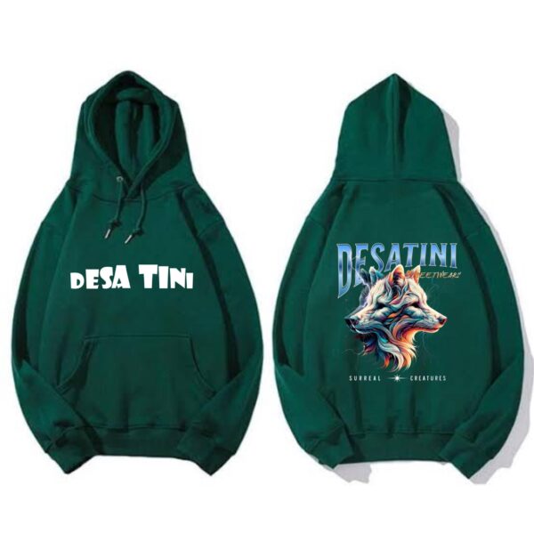 Desatini Green Wolf Hoodie
